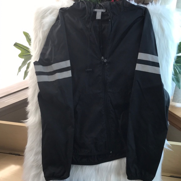 Forever 21 Hooded Active Reflective stripe Jacket - Picture 1 of 11